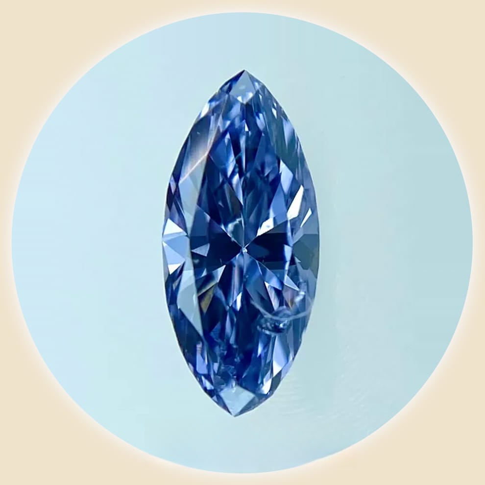 Diamond FANCY BLUISH VIOLET 0.11 carat