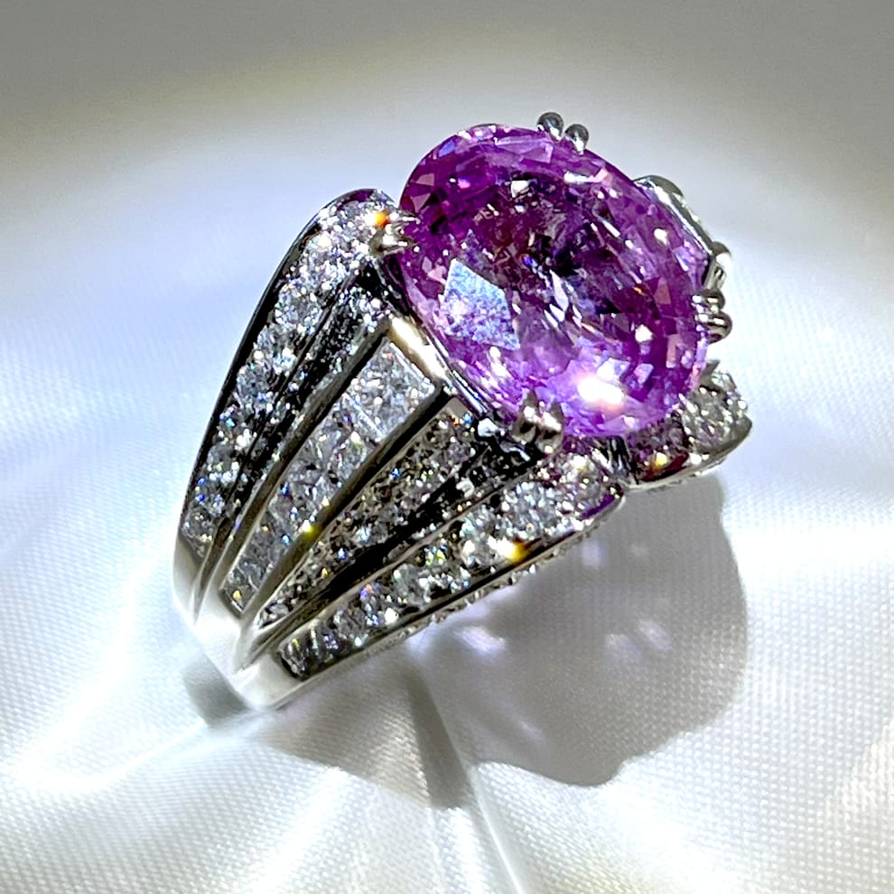 Pinkish Purple Sapphire Ring